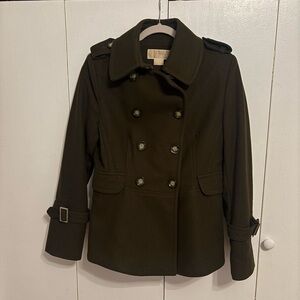 Michael Kors Wool Blend Double Breasted Pea Coat